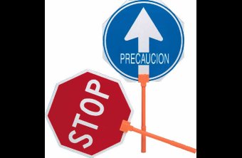 Paleta Stop - Paso con mango de plstico