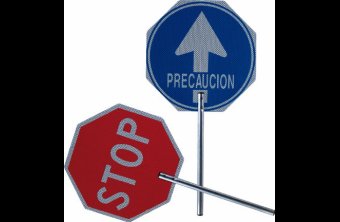 Paleta Stop - Paso con mango de metal