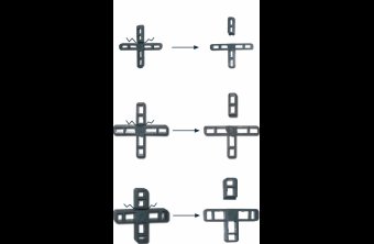 Crucetas y Alicatados en "T" de 5, 7 y 10 mm.